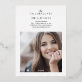 25 Graduation Multi Photo Faire-part (Verso)