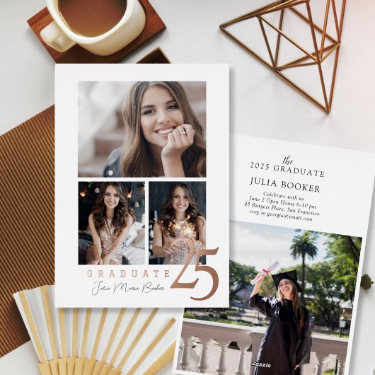 25 Graduation Multi Photo Faire-part