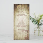 25 Herfst boom bruiloft programma's (Staand voorkant)