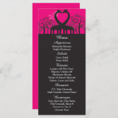 25 Hot-roze Kaarten in het menu Menu Giraffe-ontva (Voorkant / Achterkant)