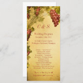 25 huwelijksprogramma's voor wijngaarden programma (Voorkant / Achterkant)