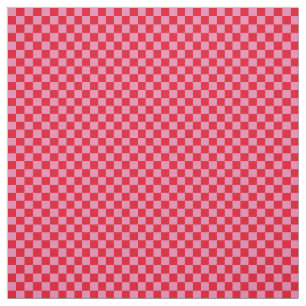 .25 Inch Controles Roze en Rode Checkerboard Stof