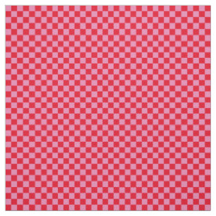 .25 Inch Controles Roze en Rood Geruit Stof