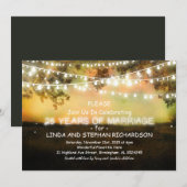 25 invitations d'anniversaire de mariage - guirlan (Devant / Derrière)
