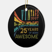 25 jaar  geboortedag 1997 25e verjaardag keramisch ornament (Links)