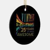 25 jaar geboortedag 1997 25e verjaardag keramisch ornament (Rechts)