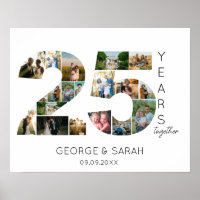 25 Jaar Getrouwd Fotocollage Trouwen Jubileum