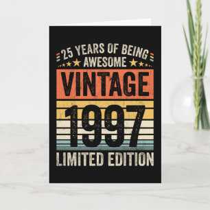 25 jaar Geweldige Vintage 1997 Kaart