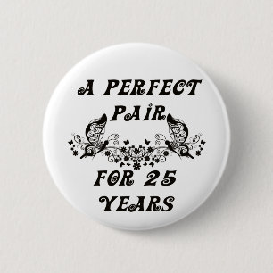25 jaar Jubileum Ronde Button 5,7 Cm