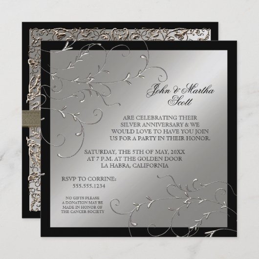 25 jaar jubileum, uitnodiging 25-jarig jubileum (Voorkant / Achterkant)