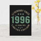 25 jaar oud bday 1996 legende sinds 25e verjaardag kaart (Gele Bloem)