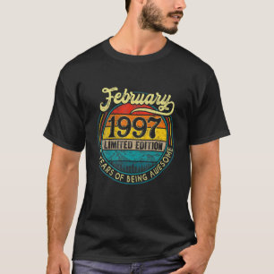 25 jaar oud februari 1997 Jubileum 25e verjaardag T-shirt
