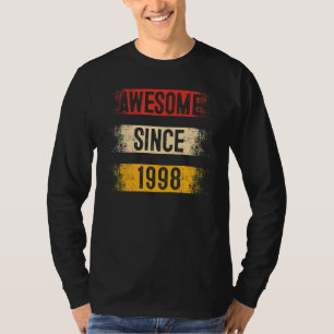 25 jaar oud Geweldige sinds 1998 25e verjaardag T-shirt