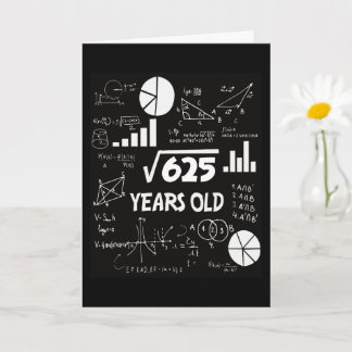 25 jaar oude Bday Wiskunde Teacher 25ste verjaarda Kaart