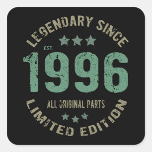 25 jaar oude dag 1996 legend sinds 25 september 20 vierkante sticker