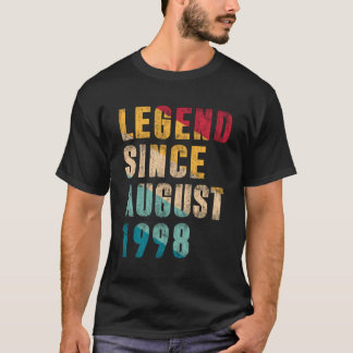 25 jaar oude geschenken legende sinds augustus 199 t-shirt