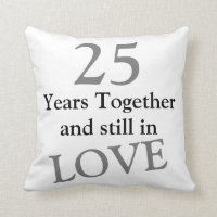 25 jaar samen 25th Wedding Jubileum Pillow