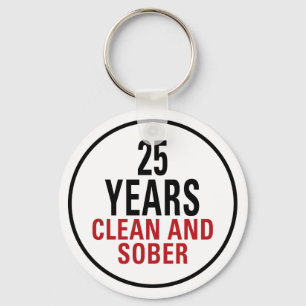 25 jaar Schone en Sober Sleutelhanger