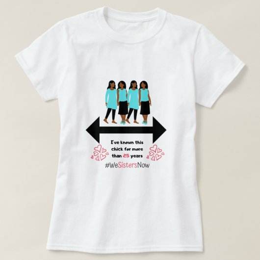 25 jaar Sisterhood T-shirt (Design voorkant)