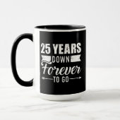 25 jaar terug voor altijd 25 jaar bruiloft mok (Links)