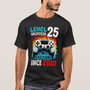 25 Jaar Verjaardag Decoraties Gag Pixel 2000 25th  T-shirt