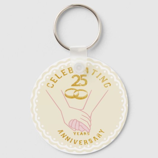 25 jaar vieren Giveaways Sleutelhanger (Voorkant)