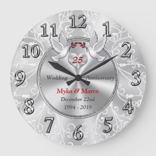 25 jaar weddenschap Jubileum Gift Idea Grote Klok