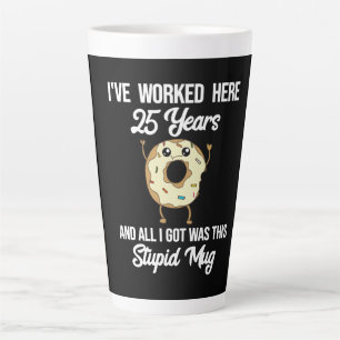 25 Jaar Werken Jubileum Waarderingsmok Latte Mok