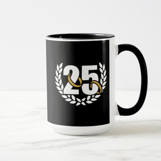 25 jaar zilveren bruiloft baard mok (Rechts)