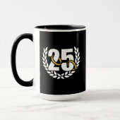 25 jaar zilveren bruiloft baard mok (Links)