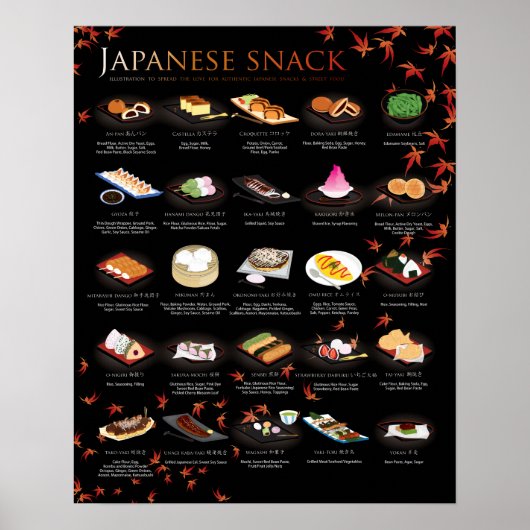 25 JAPANSE SNACKS, MAPEL, 16 X20-inch Poster (Voorkant)