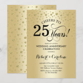 25-jarig jubileum - Goud Zwart Kaart (Voorkant / Achterkant)
