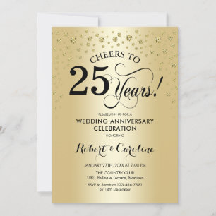 25-jarig jubileum - Goud Zwart Kaart