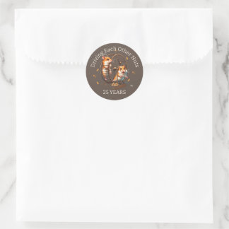 25-jarig jubileum hamsters Drijven elkaar gek Ronde Sticker