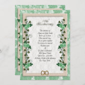 25-jarig jubileum hernieuwing Iers roos Kaart (Voorkant / Achterkant)