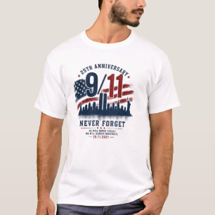 25-jarig jubileum/ NOOIT VERGETEN/ 9-11 T-shirt