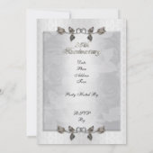 25-jarig jubileum Silver rozen Kaart (Achterkant)