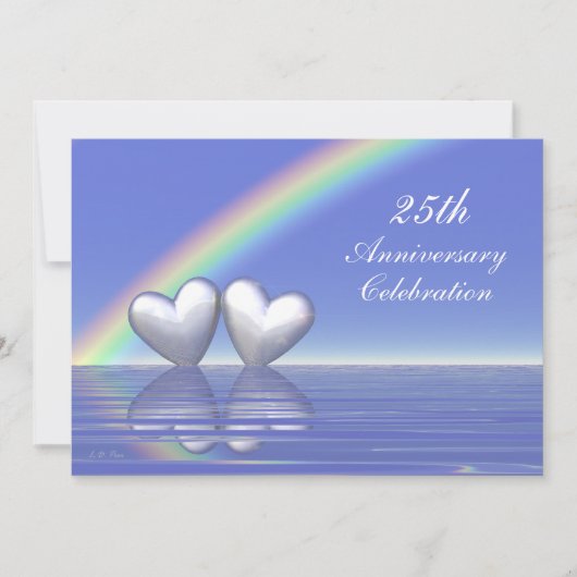 25-jarig jubileum Zilveren Harten Kaart (Voorkant)