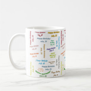 25 juillet, Anniversaire Mug