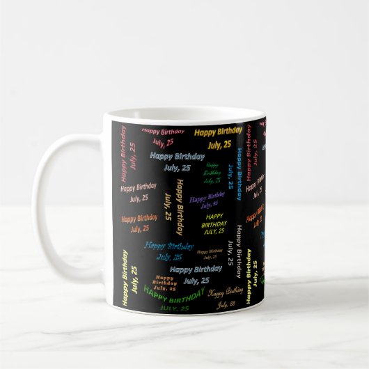 25 juillet, Anniversaire Mug (Gauche)