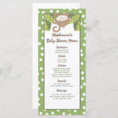 25 Menu Cards Safari Oerwoud Monkey Green (Voorkant / Achterkant)