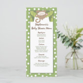 25 Menu Cards Safari Oerwoud Monkey Green (Staand voorkant)