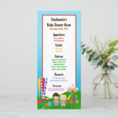 25 Menu Cards Snoep Land Ice Cream Sucker Lollipop (Staand voorkant)