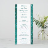 25 Menu Kaarten Arabisch Blauwgroen (Staand voorkant)