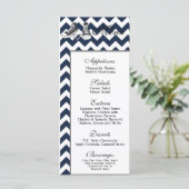 25 Menu Kaarten Chevron Stripe Zig Zag Print Fabri (Staand voorkant)