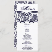 25 Menu Kaarten Damask Lace Print Pattern Fabric (Voorkant / Achterkant)