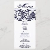 25 Menu Kaarten Damask Lace Print Pattern Fabric (Voorkant)