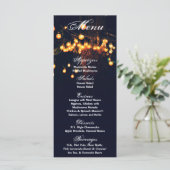 25 Menu Kaarten Eiken Boom String Lights Nachttuin (Staand voorkant)