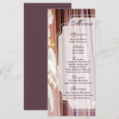 25 Menu Kaarten Feather Center Piece Glam Glitz (Voorkant / Achterkant)