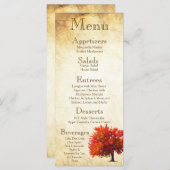 25 Menu Kaarten Herfst Autumn Tree Aged Paper (Voorkant / Achterkant)